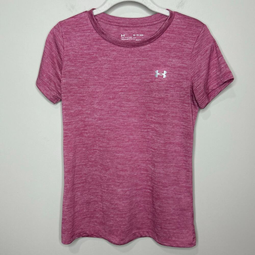 Under Armour Heat Gear Tech Twist Shirt Size XS Loose Fit Short Sleeves